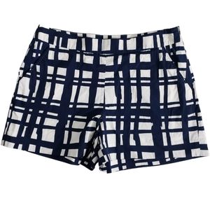 GANT navy blue white plaid chino shorts 6
